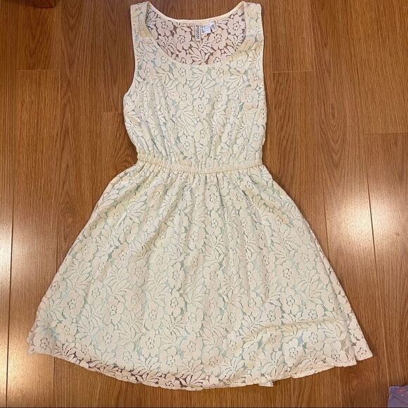 H&M Divided Lace Dress Mint Cream - S - Picture 7 of 16